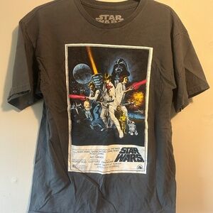 Disney Star Wars vintage movie poster tshirt- size medium